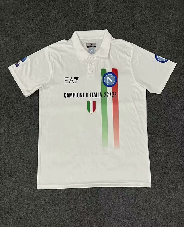 AAA Quality Napoli 22/23 Champion White Polo Shirts